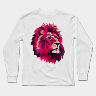 Pink Lion Long Sleeve T-Shirt